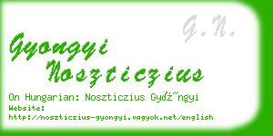 gyongyi noszticzius business card